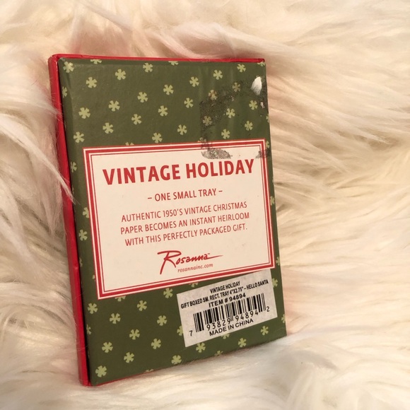 Vtg 1950s Inspired Santa Claus Christmas Trinket Tray New - Picture 4 of 4